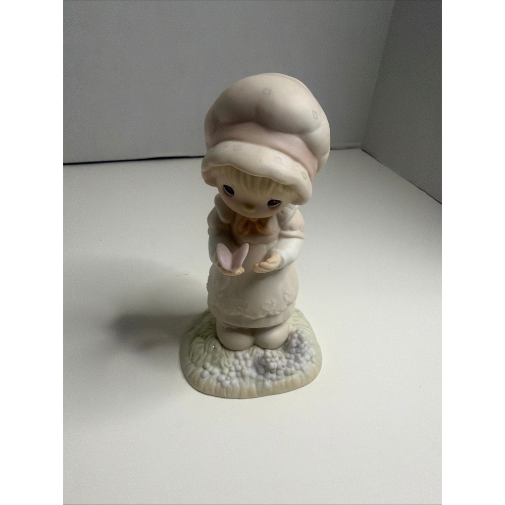 Precious Moments "We Are God's Workmanship" Figurine Girl Butterfly Faith Gift